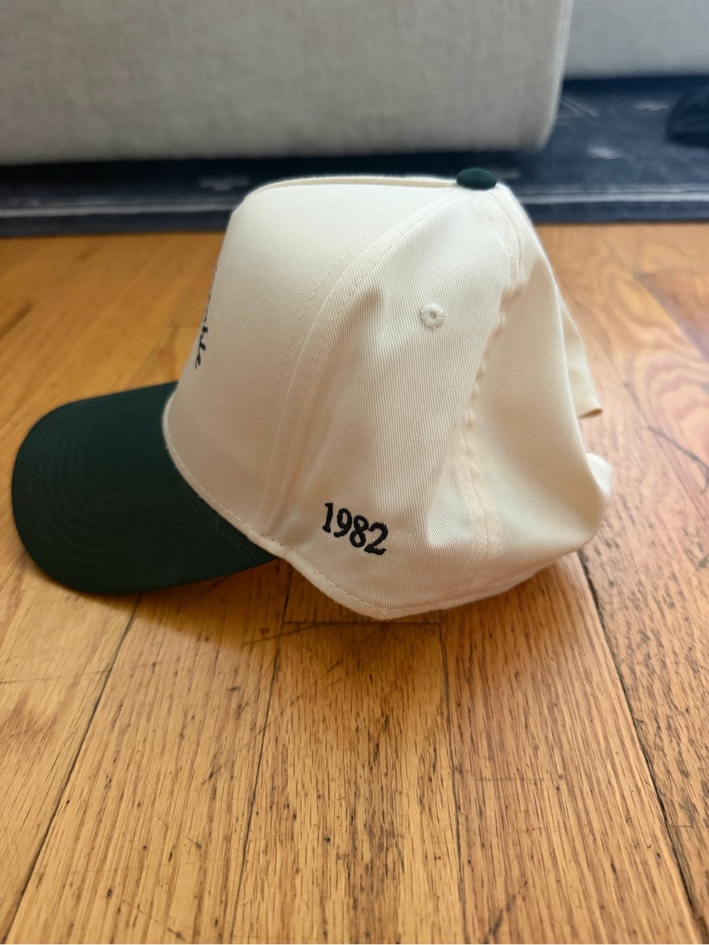 Siegelman Stable Two-Tone Baseball Cap - Cream and Dark Green - Picture 2 of 3